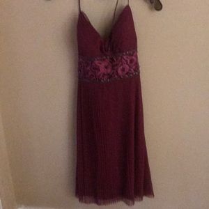 Adorable cocktail dress burgundy color